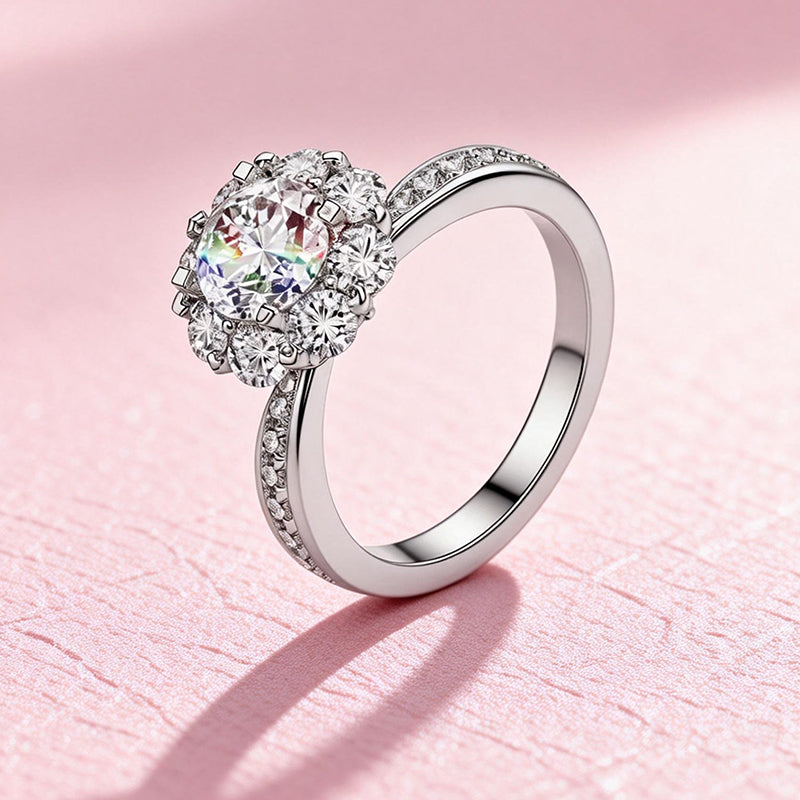 1.058 Ct Round Lab Diamond Ring|PT-950 Platinum Ring, Custom Accept