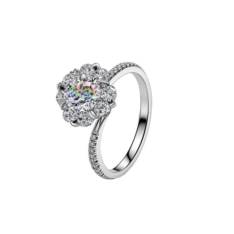 1.02 Ct Round Lab Diamond Ring|PT-950 Platinum Ring, Custom Accept