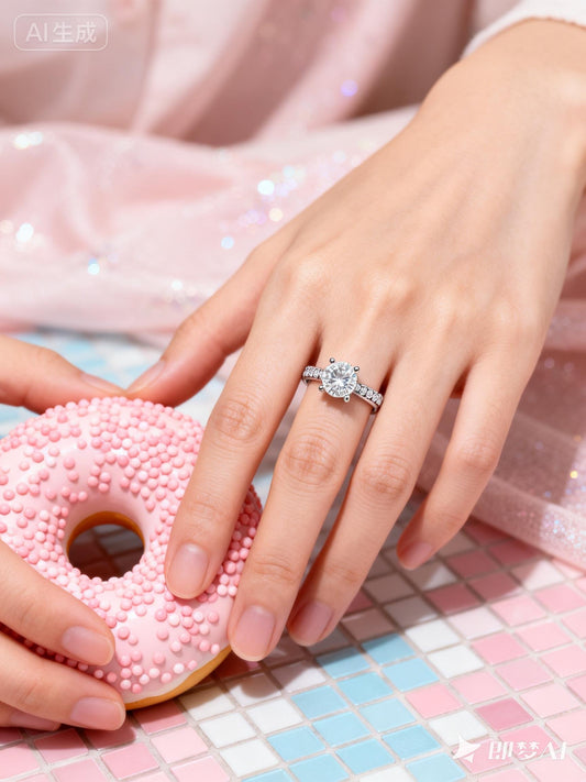 1.02 Ct Round Lab Diamond Ring |PT-950 Platinum Ring, Custom Accept