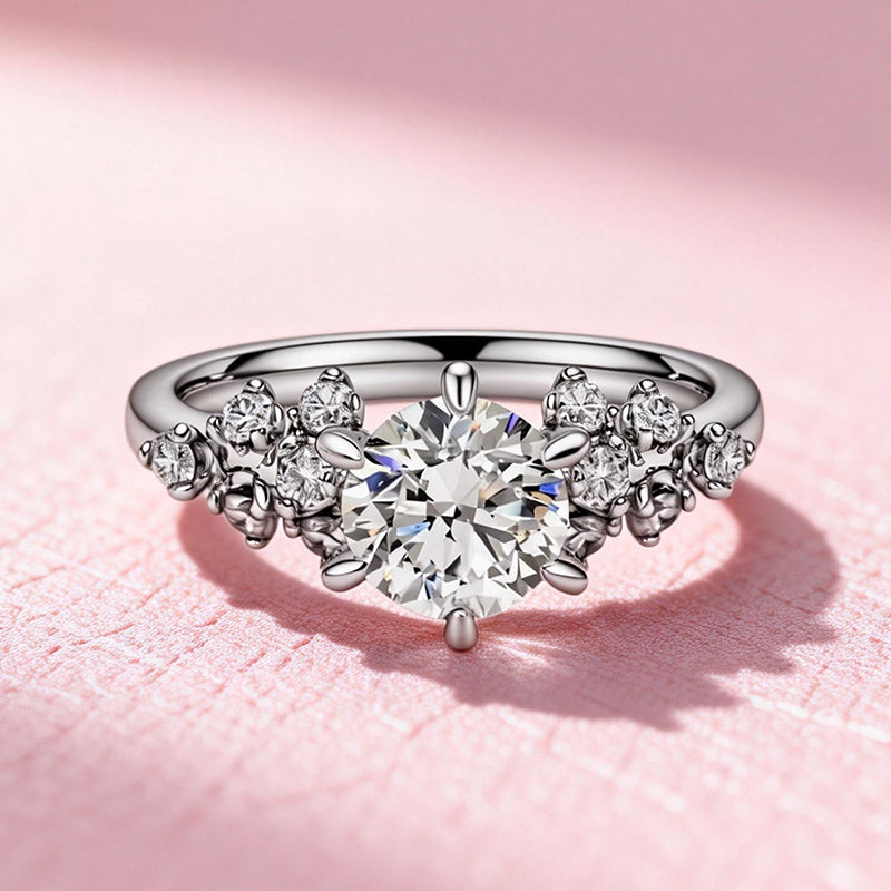 1.01 Ct Round Lab Diamond Ring|PT-950 Platinum Ring, Custom Accept