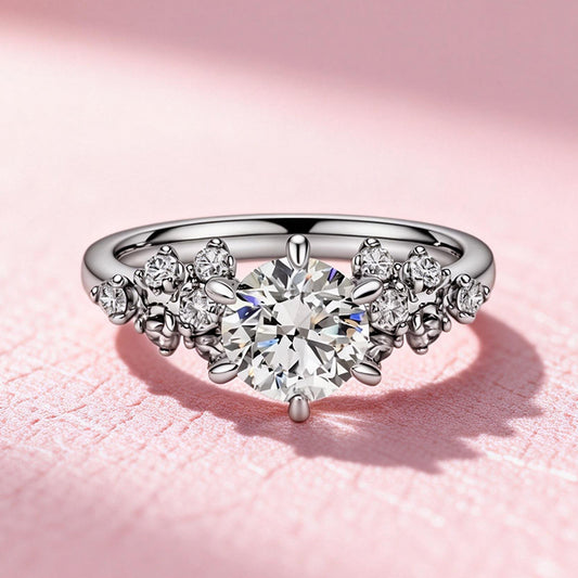 1.01 Ct Round Lab Diamond Ring|PT-950 Platinum Ring, Custom Accept