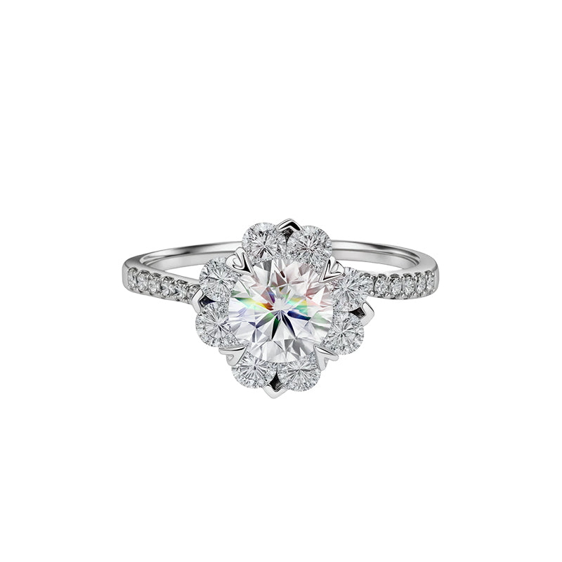 1.04 Ct Round Lab Diamond Ring|PT-950 Platinum Ring, Custom Accept