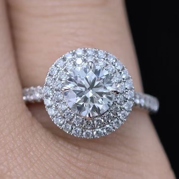 1.52Ct Rounnd Lab Diamond Ring|PT-950 Platinum Ring, Custom Accept