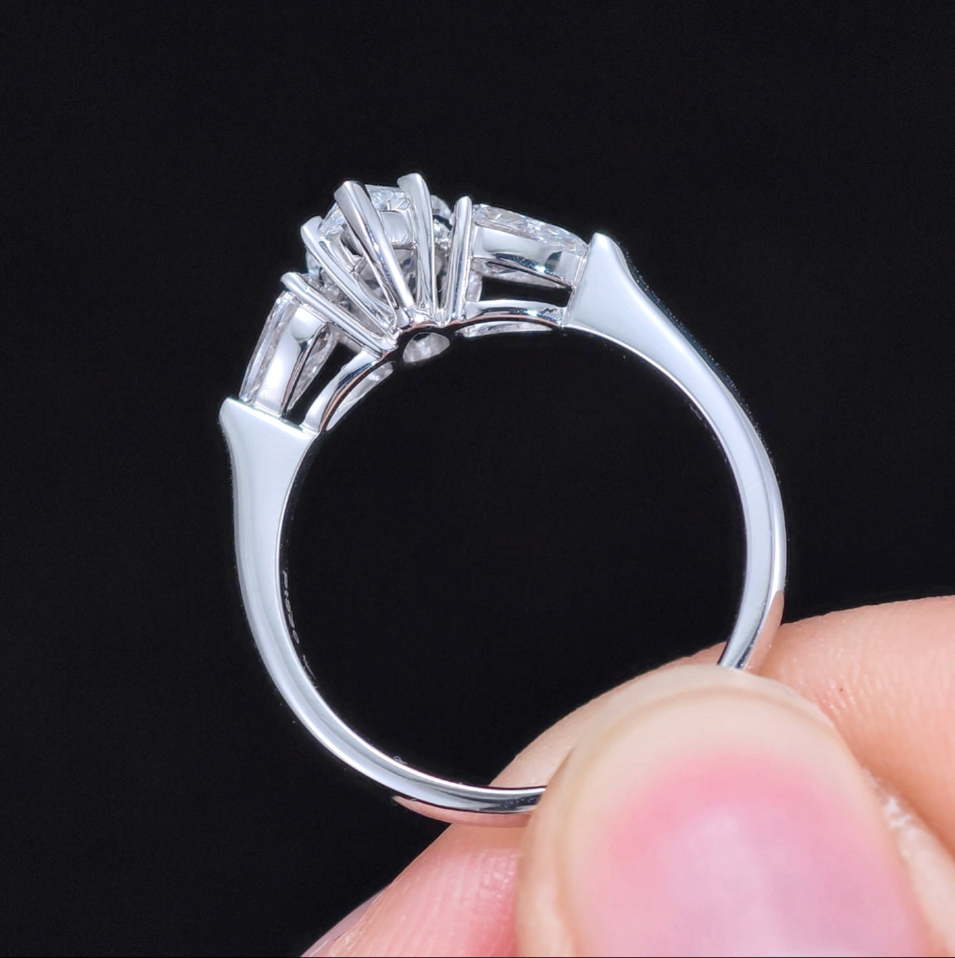 1.611ct Pear Lab Diamond Ring|PT-950 Platinum Ring, Custom Accept