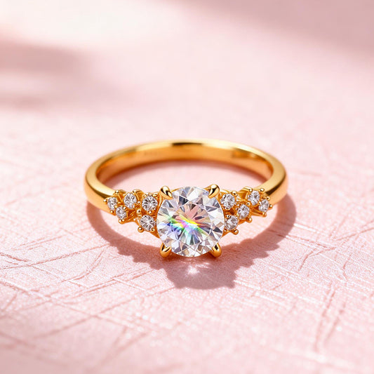 1.033 Ct Lab Diamond Ring| AU750 18K Gold Ring, Custom Accept