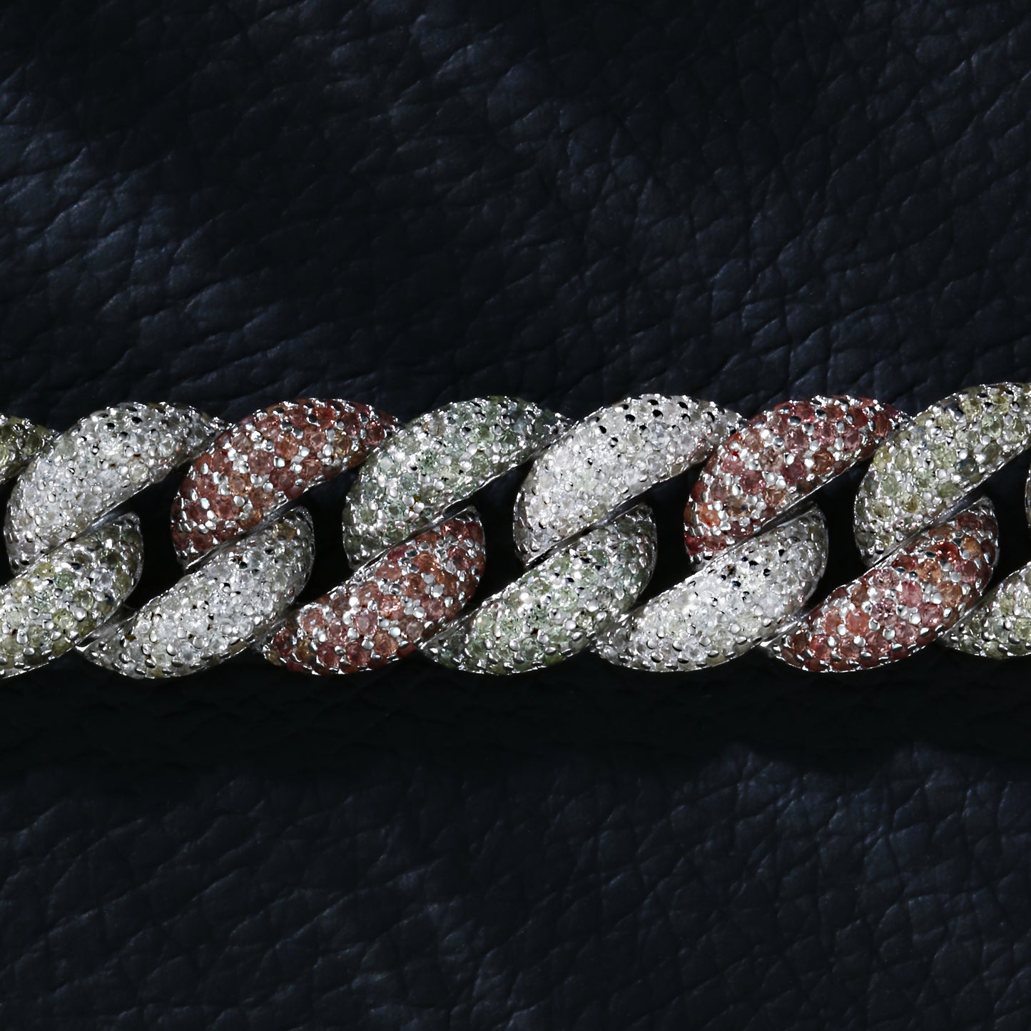 Lab Sapphire Cuban Link Bracelet | 18K Gold-Plated S925 Silver, Custom Available