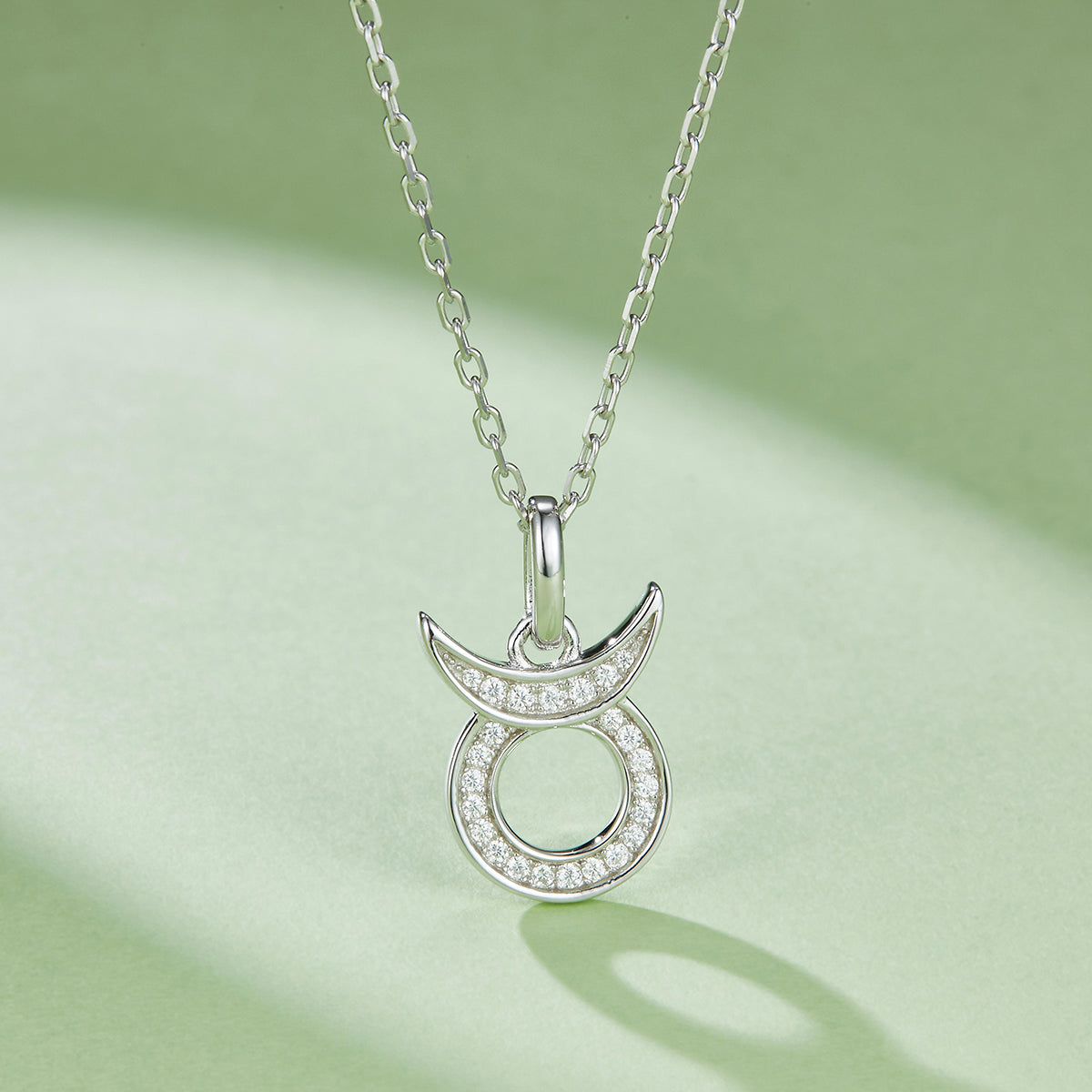 Taurus Zodiac Moissanite Necklace | S925 With 18K White Gold Plating, Customize