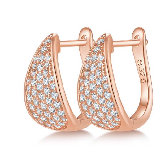 0.57 Ct D Grade Round Mossanite Earring | Gold-Plated S925 Silver, Custom Available