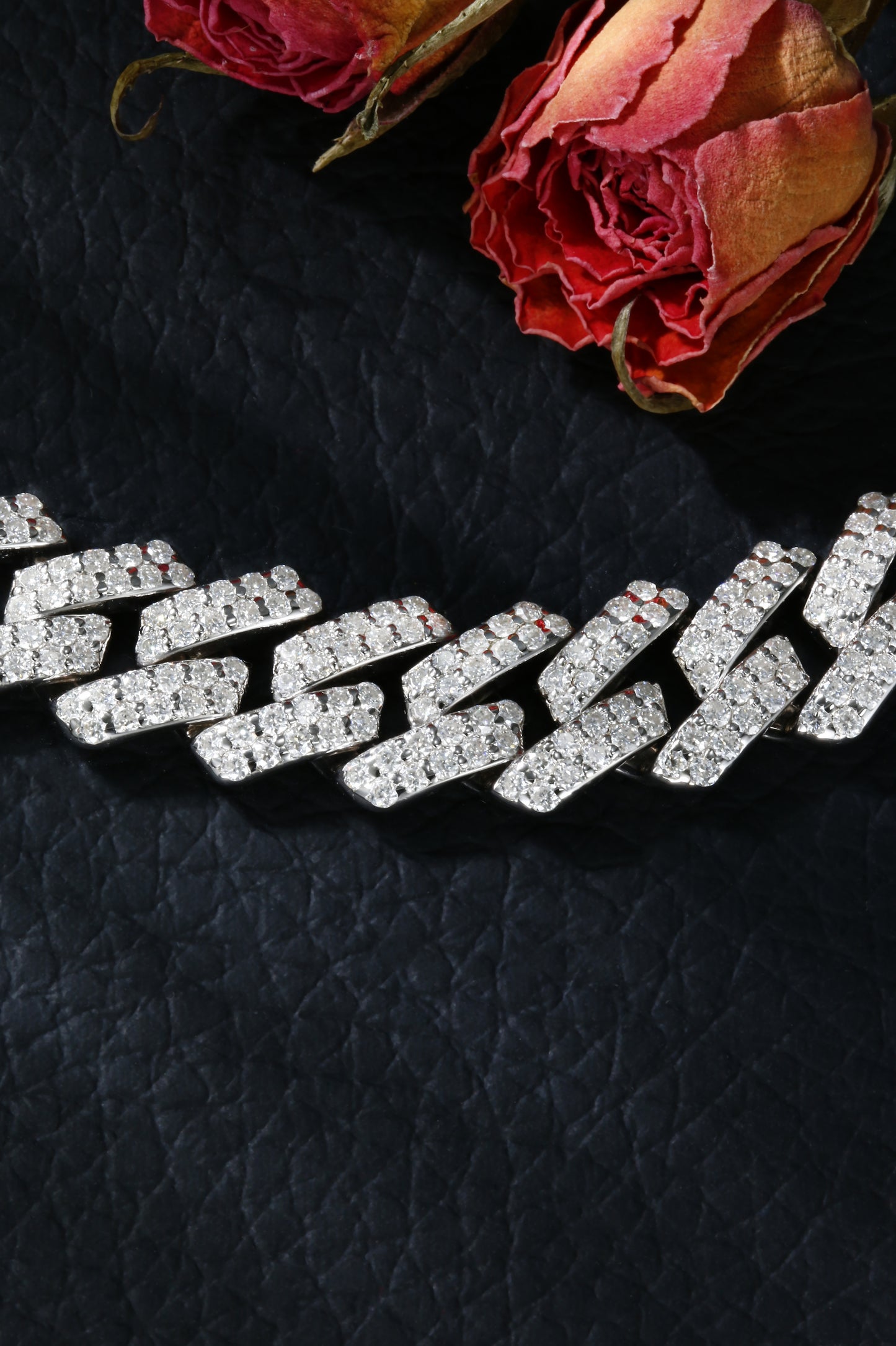 Mossanite Cuban Link Bracelet | 18K White Gold-Plated S925 Silver, Custom Available