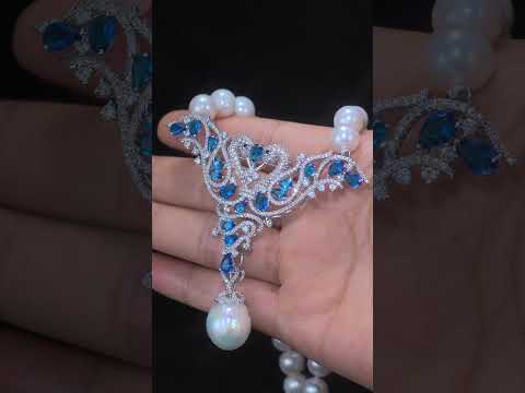 15mm Baroque Sea Pearl+Freshwater Pearl Necklace| Pearl S925 Necklace, Custom Available
