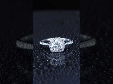 1ct Round Mossanite Women Ring | White Gold-Plated S925 Ring, Custom Available