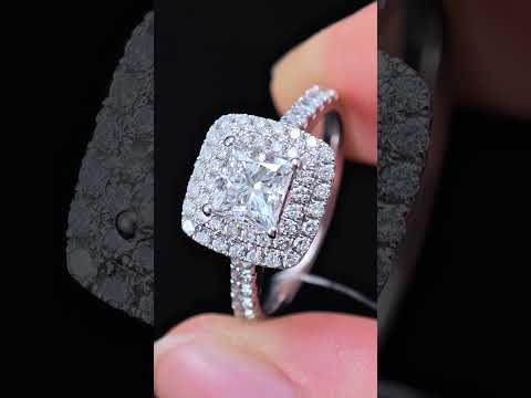 1.628 Ct Square Round Lab Diamond Ring|PT-950 Platinum Ring, Custom Accept