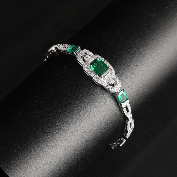 Lab Emerald S925 Bracelet