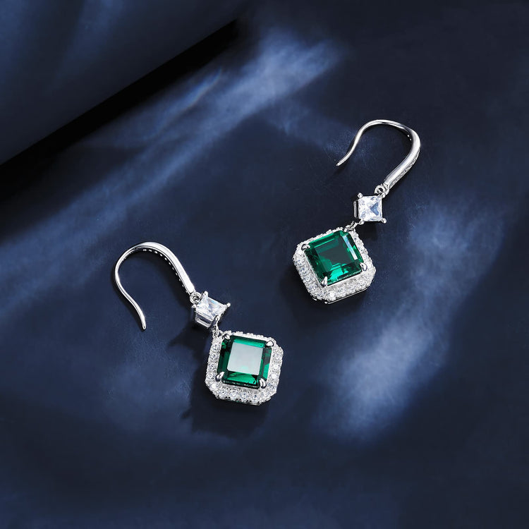 Lab Emerald S925 Earring