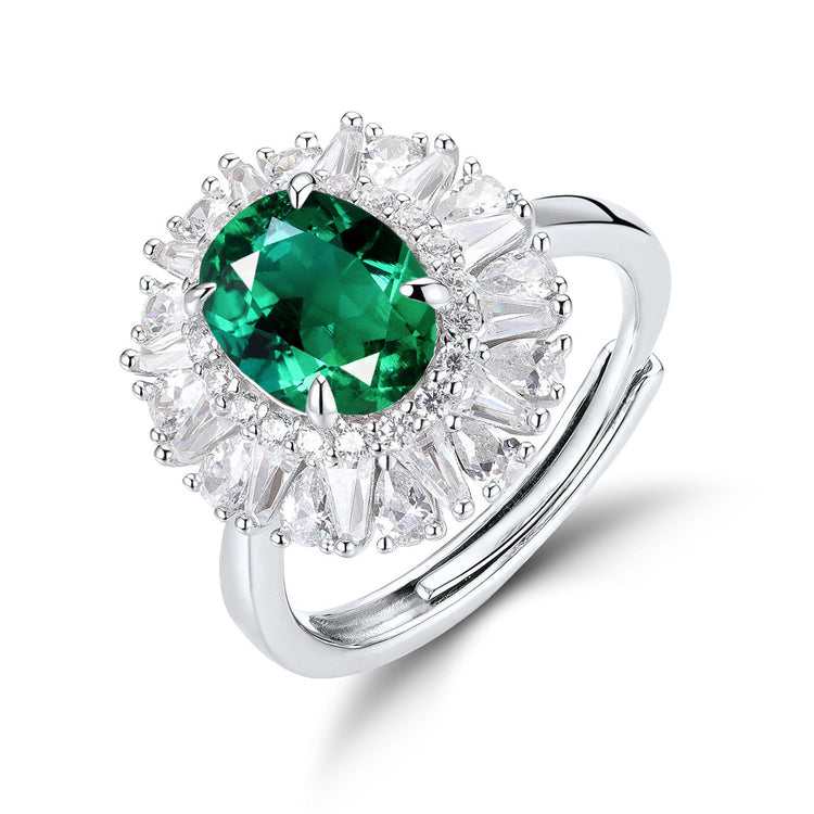 Lab Emerald S925 Ring