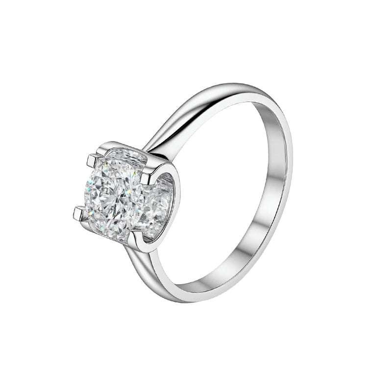 1.025 Ct Round Lab Diamond Ring|PT-950 Platinum Ring, Custom Accept