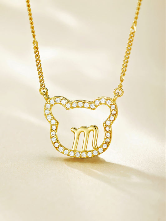 Fashion Bear Shape Necklace Gold-Plated S925 Necklace, Custom Available