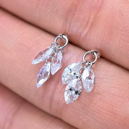 1.504ct Shapeless Lab Diamond Earring|18K Gold Earring, Custom Accept