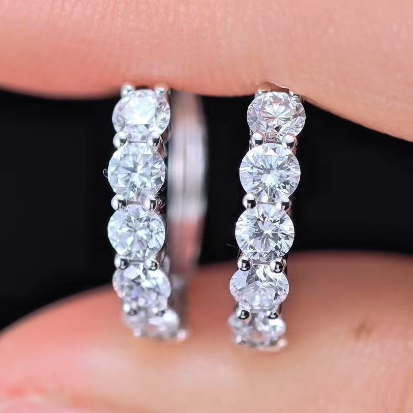0.562ct Shapeless Lab Diamond Earring|18K Gold Earring, Custom Accept