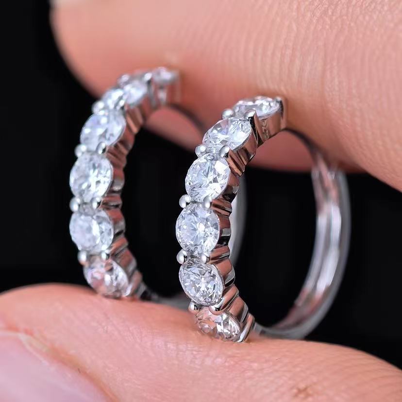 0.562ct Shapeless Lab Diamond Earring|18K Gold Earring, Custom Accept