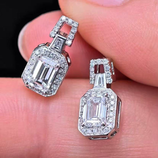 1.228ct SQ Lab Diamond Earring|PT-950 Earring, Custom Accept