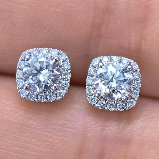 0.818ct SQ Lab Diamond Earring|PT-950 Earring, Custom Accept