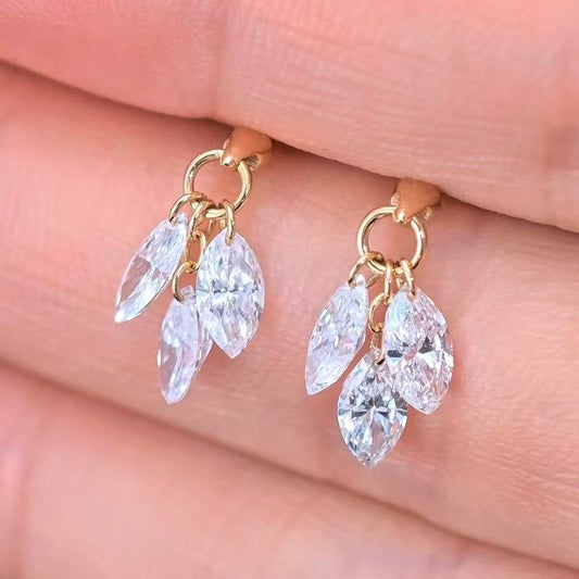 1.504ct Shapeless Lab Diamond Earring|18K Gold Earring, Custom Accept