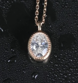 1ct Oval Lab Diamond Necklace |Diamond PT 950 Necklace, Custom Accept