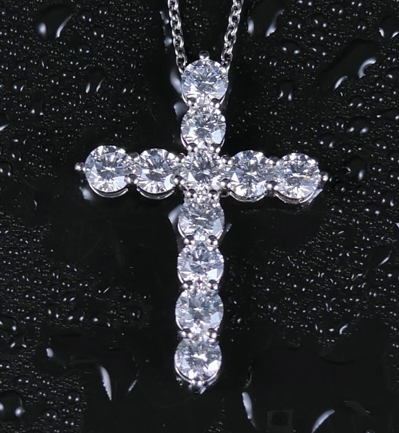 3.519ct Geometry Lab Diamond Necklace |Diamond PT 950 Necklace, Custom Accept