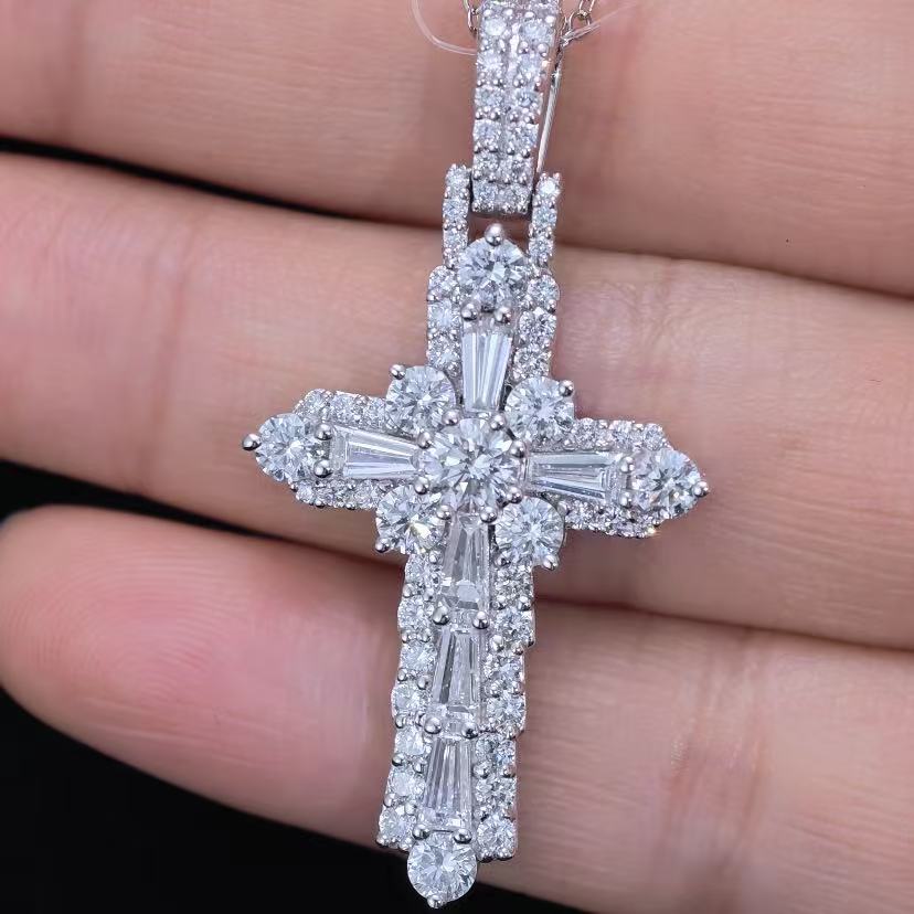 2.959ct Geometry Lab Diamond Necklace |Diamond PT 950 Necklace, Custom Accept