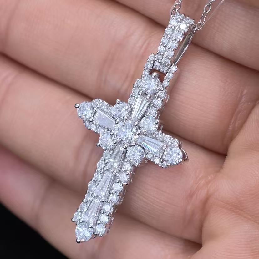 2.959ct Geometry Lab Diamond Necklace |Diamond PT 950 Necklace, Custom Accept
