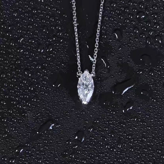 1.025ct Marquise Lab Diamond Necklace |Diamond PT 950 Necklace, Custom Accept