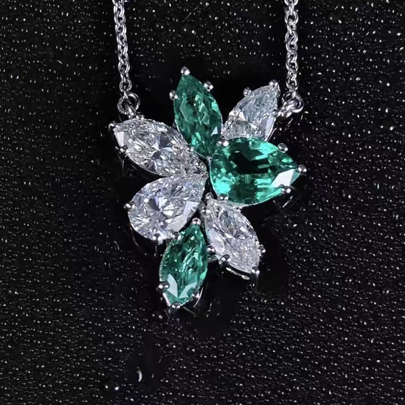 4.386ct Geometry Lab Diamond Necklace |Diamond PT 950 Necklace, Custom Accept