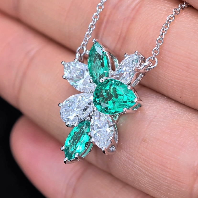 4.386ct Geometry Lab Diamond Necklace |Diamond PT 950 Necklace, Custom Accept