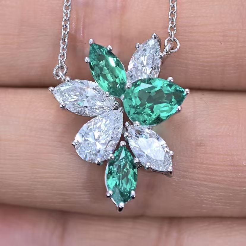4.386ct Geometry Lab Diamond Necklace |Diamond PT 950 Necklace, Custom Accept