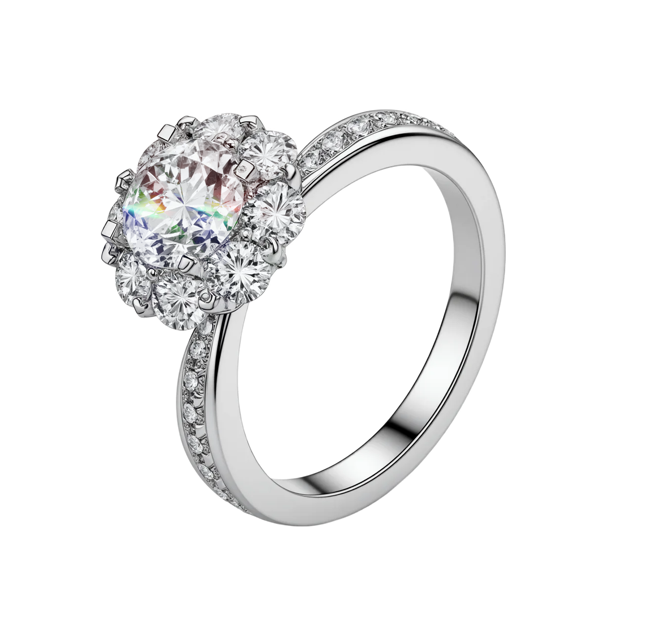 1.058 Ct Round Lab Diamond Ring|PT-950 Platinum Ring, Custom Accept