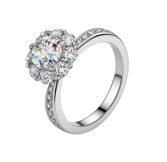 1.058 Ct Round Lab Diamond Ring|PT-950 Platinum Ring, Custom Accept