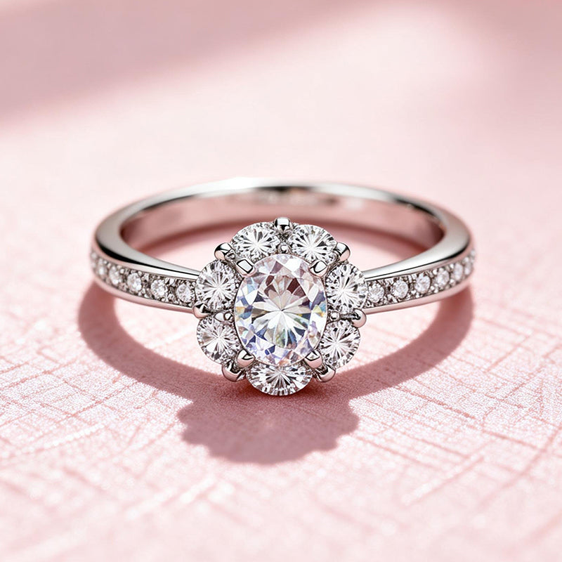 1.058 Ct Round Lab Diamond Ring|PT-950 Platinum Ring, Custom Accept