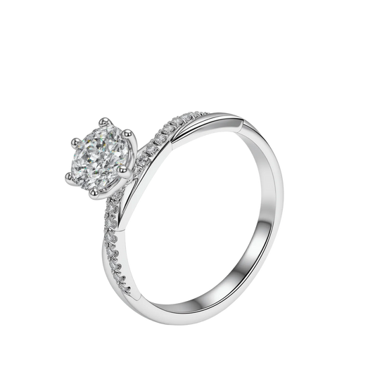1.02 Ct Round Lab Diamond Ring|PT-950 Platinum Ring, Custom Accept