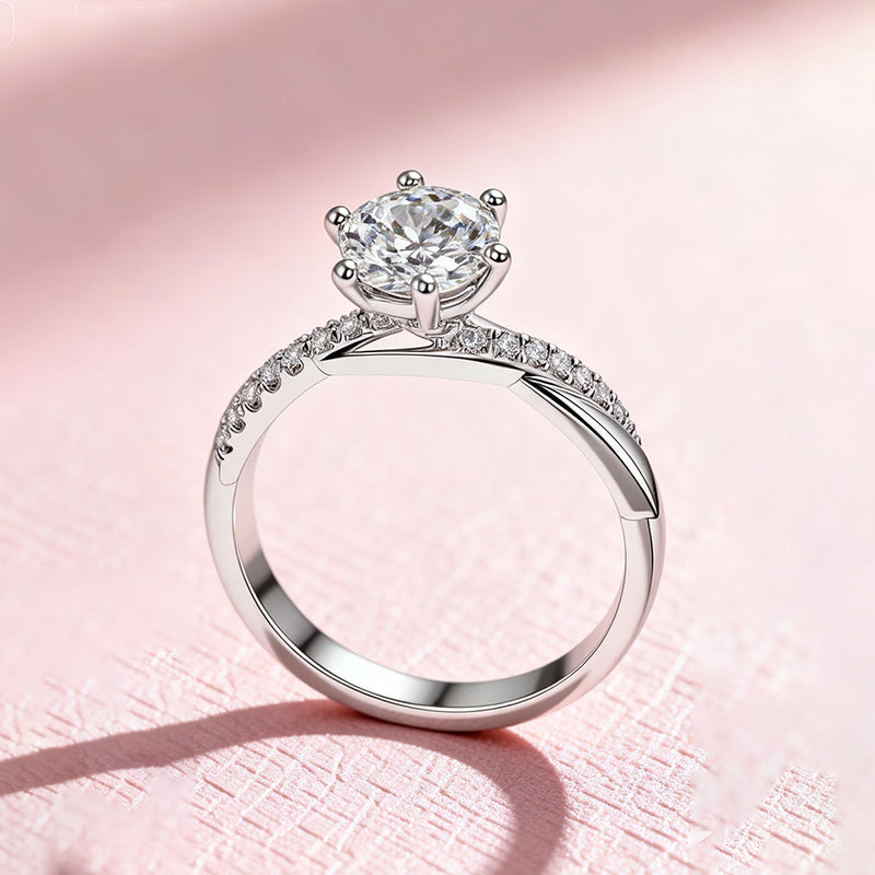 1.02 Ct Round Lab Diamond Ring|PT-950 Platinum Ring, Custom Accept