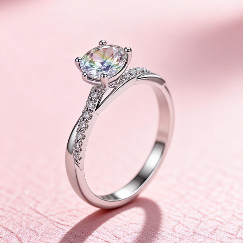 1.02 Ct Round Lab Diamond Ring|PT-950 Platinum Ring, Custom Accept