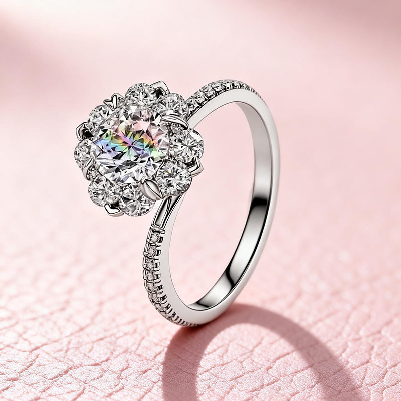 1.02 Ct Round Lab Diamond Ring|PT-950 Platinum Ring, Custom Accept