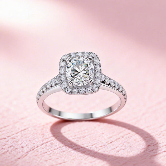 1.035 Ct Round Lab Diamond Ring|PT-950 Platinum Ring, Custom Accept