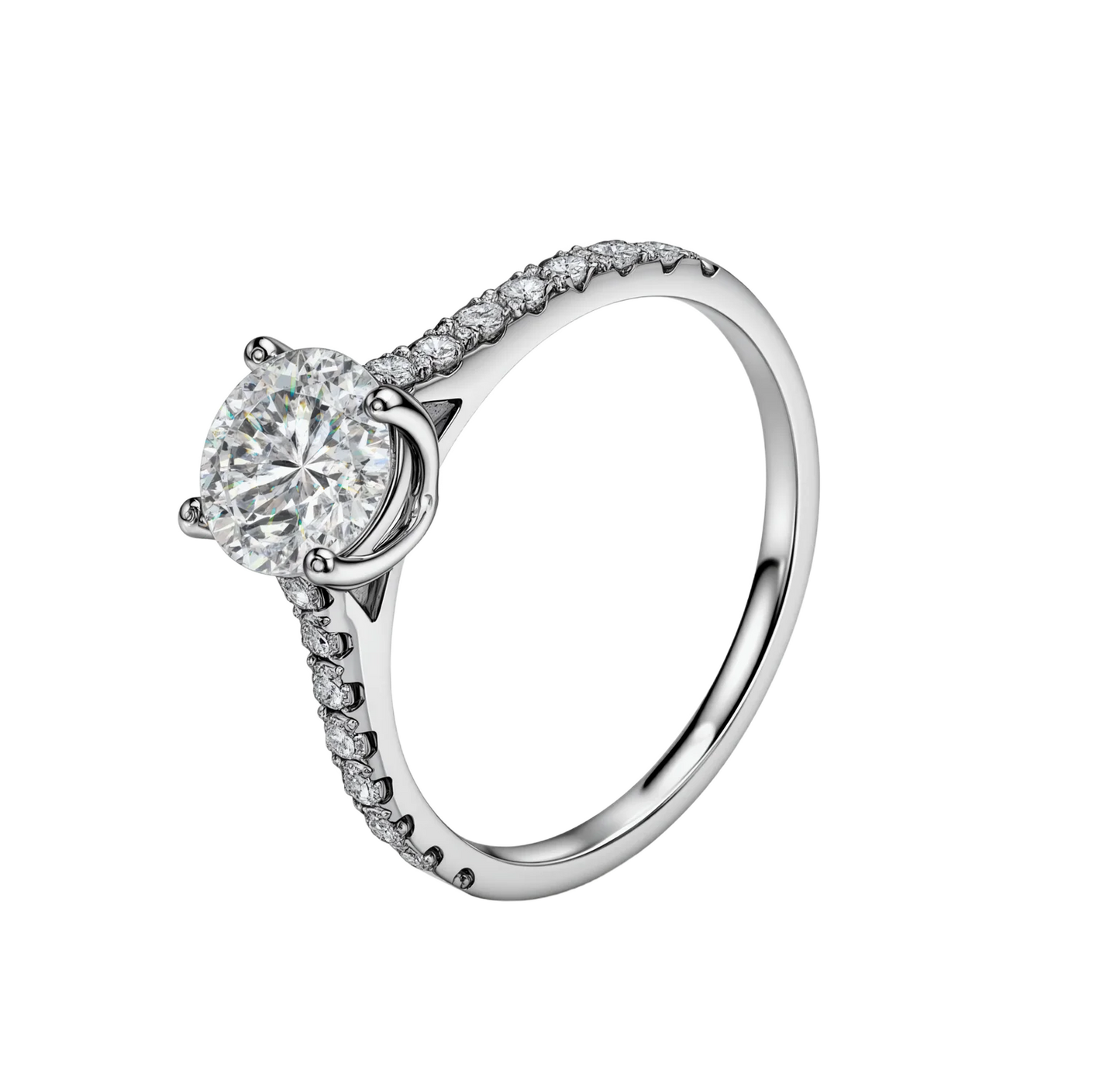 1.02 Ct Round Lab Diamond Ring |PT-950 Platinum Ring, Custom Accept