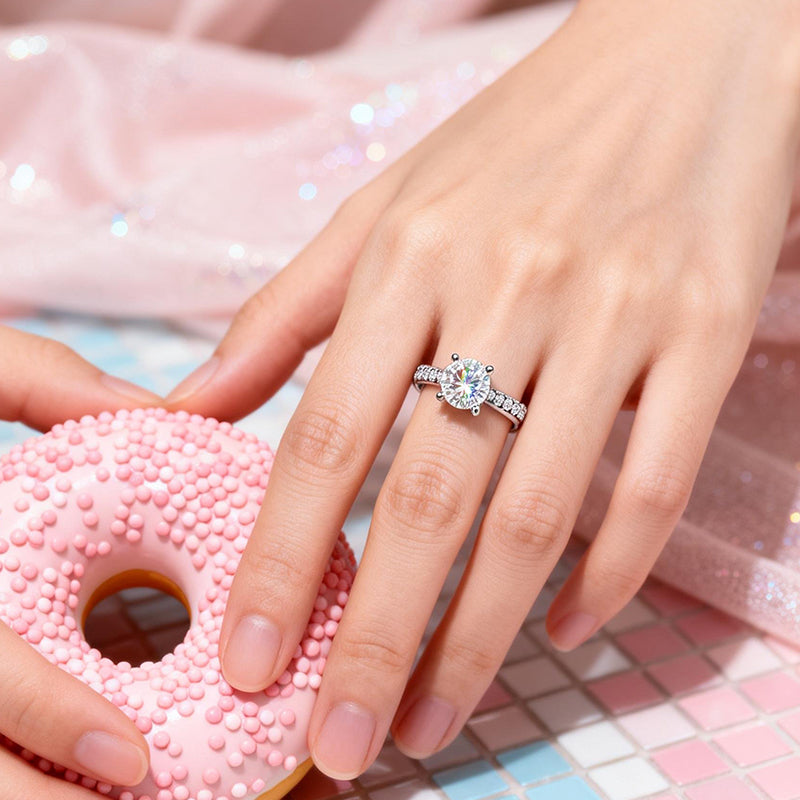 1.02 Ct Round Lab Diamond Ring |PT-950 Platinum Ring, Custom Accept