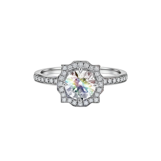 1.04 Ct Round Lab Diamond Ring|PT-950 Platinum Ring, Custom Accept