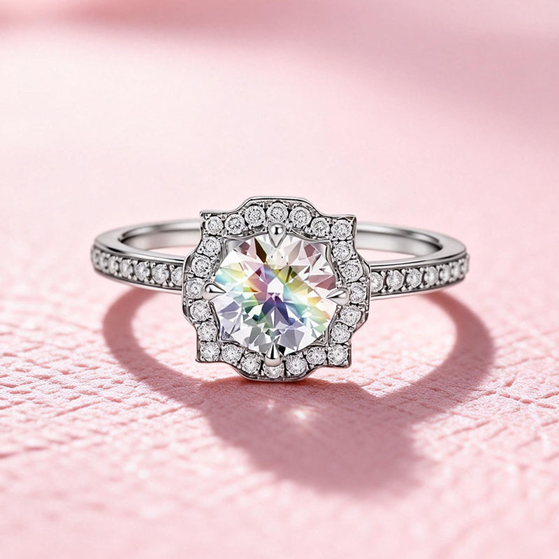 1.04 Ct Round Lab Diamond Ring|PT-950 Platinum Ring, Custom Accept