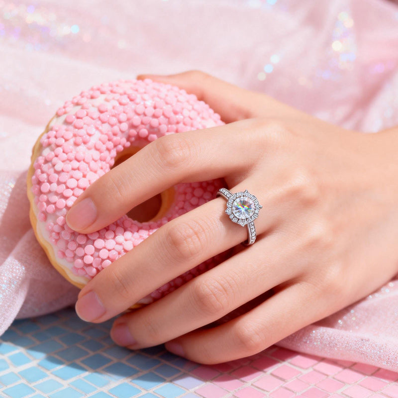1.04 Ct Round Lab Diamond Ring|PT-950 Platinum Ring, Custom Accept
