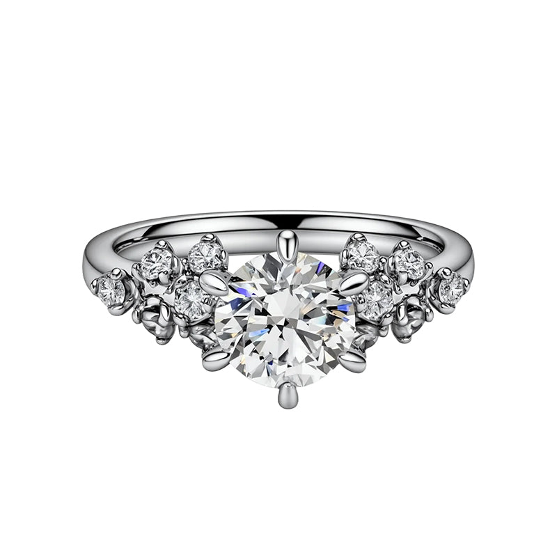 1.01 Ct Round Lab Diamond Ring|PT-950 Platinum Ring, Custom Accept