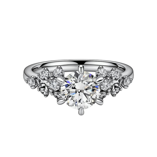 1.01 Ct Round Lab Diamond Ring|PT-950 Platinum Ring, Custom Accept